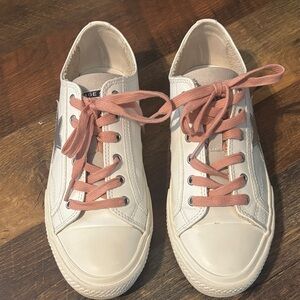 Vintage Havana Sneakers with Pink Laces and Silver Star